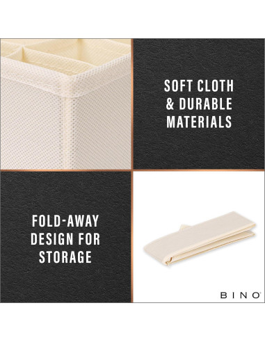 Organizador de Cajones BINO Beige - 3 Piezas para Ropa Interior