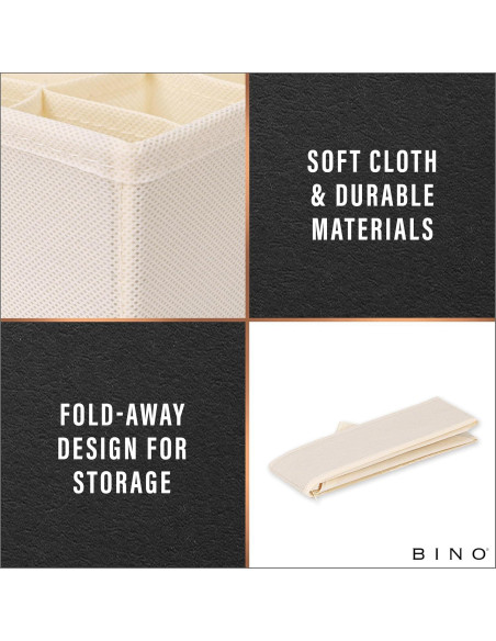 Organizador de Cajones BINO Beige - 3 Piezas para Ropa Interior