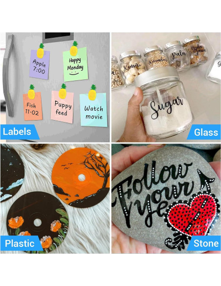 Marcadores Permanentes Negros DAPAWIN - 4 Unidades a Prueba de Agua