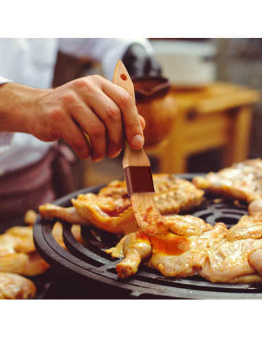 Brochas de Pastelería FurRain - 4 Piezas, Cerdas de Jabalí