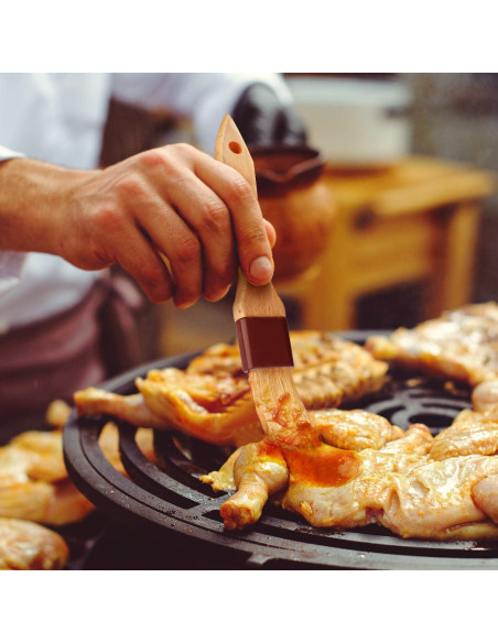 Brochas de Pastelería FurRain - 4 Piezas, Cerdas de Jabalí