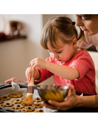 Brochas de Pastelería FurRain - 4 Piezas, Cerdas de Jabalí