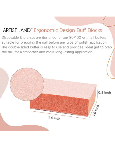 Juego de Mini Bloques de Pulido Artist Land 80/100 Grano - 50 Unidades