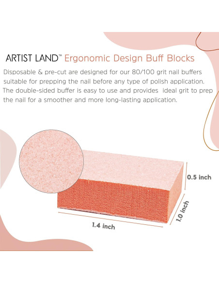 Juego de Mini Bloques de Pulido Artist Land 80/100 Grano - 50 Unidades