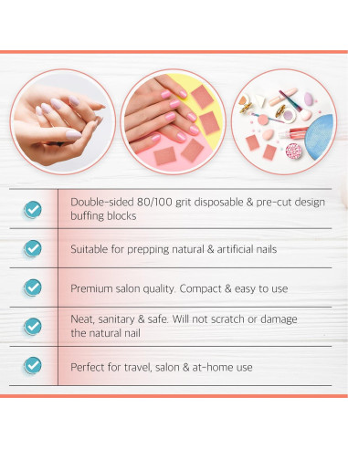 Juego de Mini Bloques de Pulido Artist Land 80/100 Grano - 50 Unidades