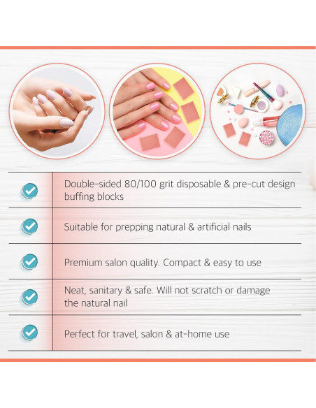 Juego de Mini Bloques de Pulido Artist Land 80/100 Grano - 50 Unidades