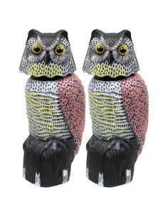 Decoy Búho Galashield 30 cm con Cabeza Rotativa - Juego de 2