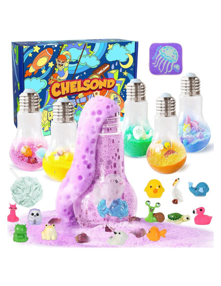 Bombas de baño orgánicas para niños PICKMERA - Set de 6 con juguetes