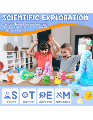 Bombas de baño orgánicas para niños PICKMERA - Set de 6 con juguetes