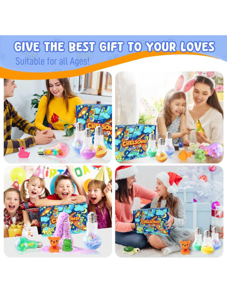 Bombas de baño orgánicas para niños PICKMERA - Set de 6 con juguetes