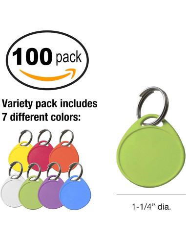 Etiquetas Plásticas Redondas Lucky Line 3.2 cm - 100 Unidades