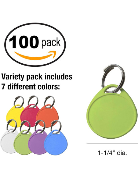 Etiquetas Plásticas Redondas Lucky Line 3.2 cm - 100 Unidades