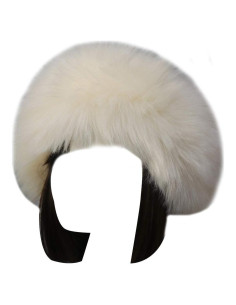 Diadema de Piel Falsa Beige para Mujer - Cálida y Ajustable