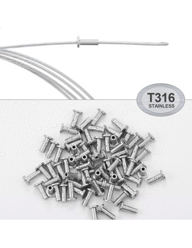 Mangas Protectores de Acero Inoxidable Therwen 200 Pcs 2 cm