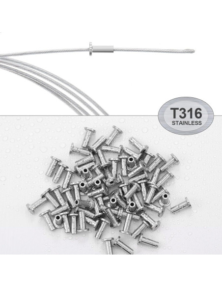 Mangas Protectores de Acero Inoxidable Therwen 200 Pcs 2 cm