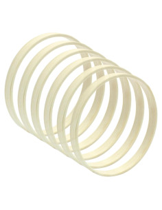 Hitefu 6 Aros Florales de Bambú 10cm para Manualidades