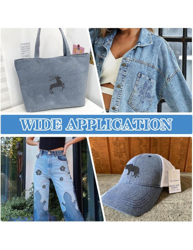 10 Parches de Planchar LLOUSSAK para Jeans 7.6cm 5 Colores