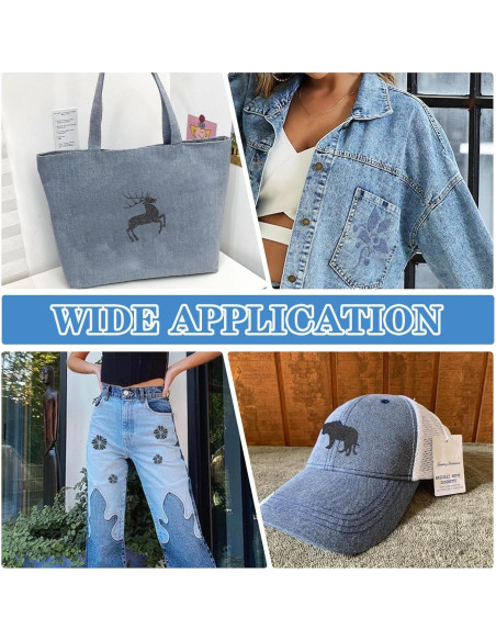 10 Parches de Planchar LLOUSSAK para Jeans 7.6cm 5 Colores