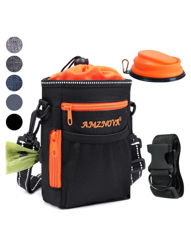 Bolsa de Golosinas para Perros AMZNOVA Negra, Gran Capacidad