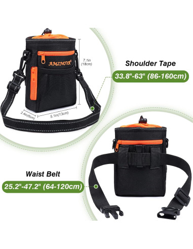 Bolsa de Golosinas para Perros AMZNOVA Negra, Gran Capacidad