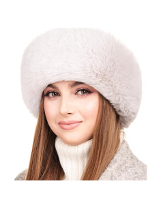 Diadema de Piel Sintética Futrzane para Mujer - Talla M Gris