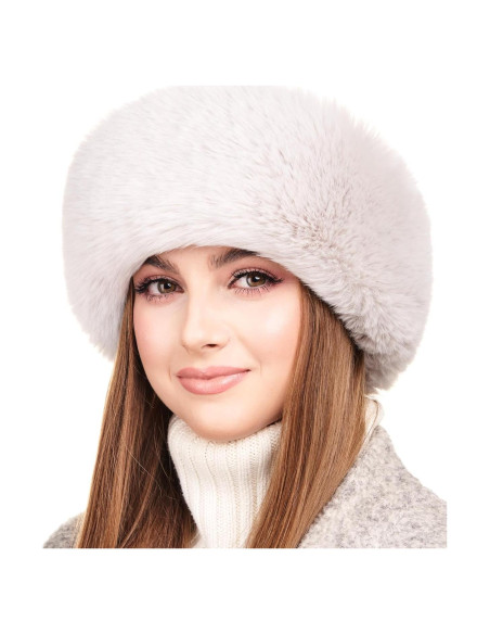 Diadema de Piel Sintética Futrzane para Mujer - Talla M Gris