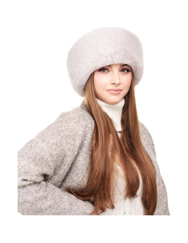 Diadema de Piel Sintética Futrzane para Mujer - Talla M Gris