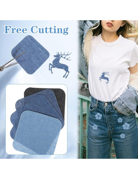 10 Parches de Planchar LLOUSSAK para Jeans 7.6cm 5 Colores