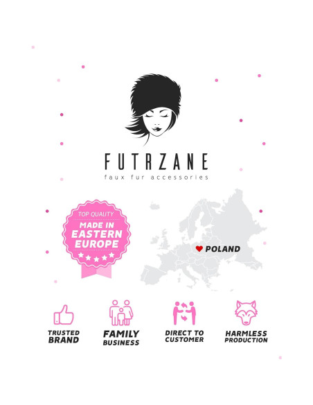 Diadema de Piel Sintética Futrzane para Mujer - Talla M Gris