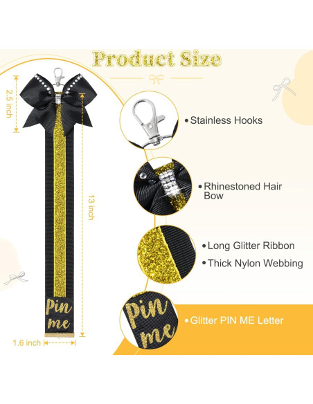 Set de 2 Llaveros Cheer Pin Me DEEKA para Mochila - Nylon Brillante