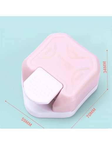 Perforadora de Esquinas 3 en 1 Tyenaza Rosa Manual