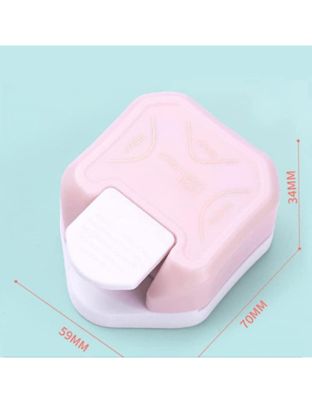 Perforadora de Esquinas 3 en 1 Tyenaza Rosa Manual