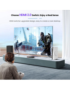 Conmutador HDMI 3 en 1 Avedio Links 4K 60Hz con Control Remoto 2