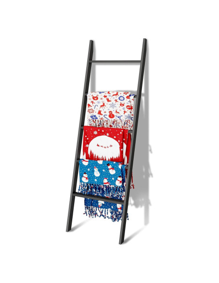 Escalera de Mantas Delywh 5 Niveles 1.77M Negra Estilo Rústico