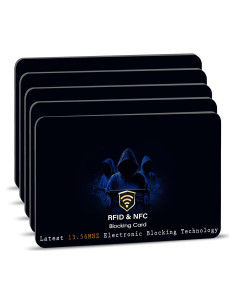 Tarjetas de Bloqueo RFID SaiTech IT 5 Pcs Impresión Azul