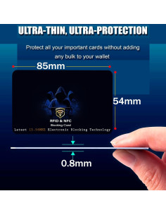 Tarjetas de Bloqueo RFID SaiTech IT 5 Pcs Impresión Azul 2