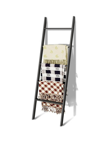 Escalera de Mantas Delywh 5 Niveles 1.77M Negra Estilo Rústico