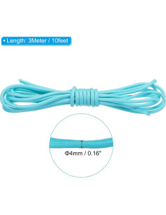Cuerda Paracord Brilla en la Oscuridad PATIKIL 3m 4mm Azul 2