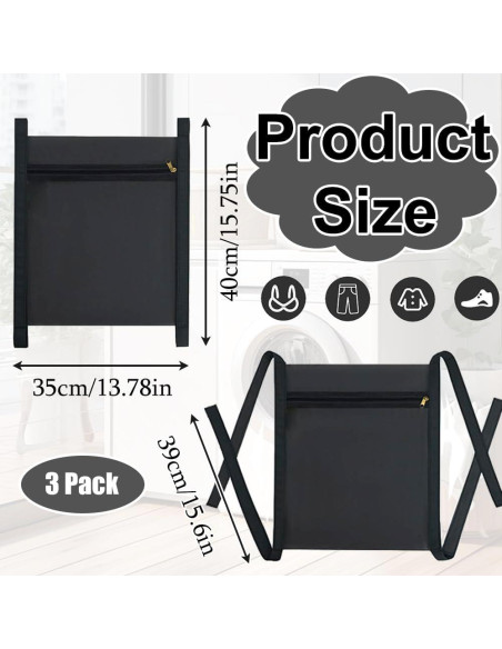 3 Bolsas de Secado de Zapatos Reutilizables Tattra 40x35 cm