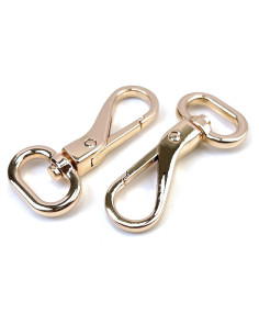 8 Ganchos Giratorios de Metal Tipo Langosta Dorado Claro