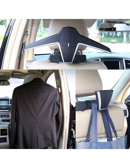 Colgador de abrigo para coche Engync - Soporte negro multiusos