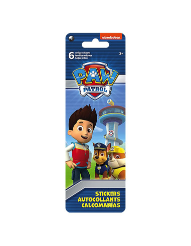 Paquete de Pegatinas Paw Patrol Trends International 6 Hojas