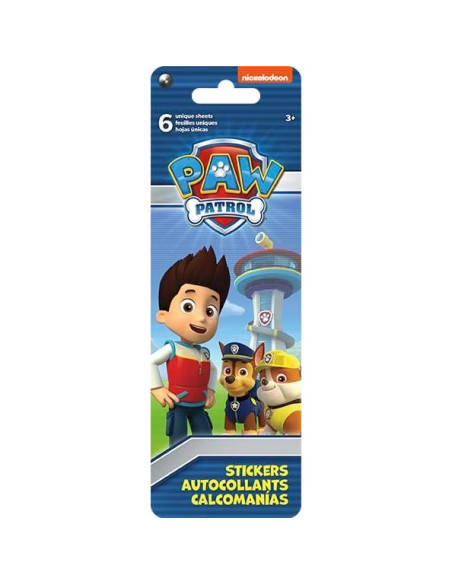 Paquete de Pegatinas Paw Patrol Trends International 6 Hojas