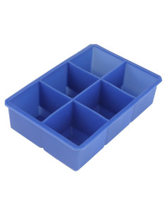 Bandeja de Hielo de Silicona Chef Craft, 6 Cubos Grandes Azul