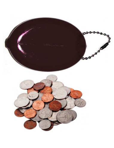 3 Monederos Ovalados de Presión Brinz - Color Negro