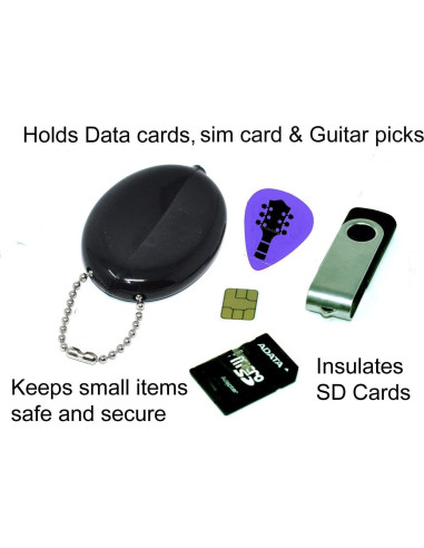 3 Monederos Ovalados de Presión Brinz - Color Negro