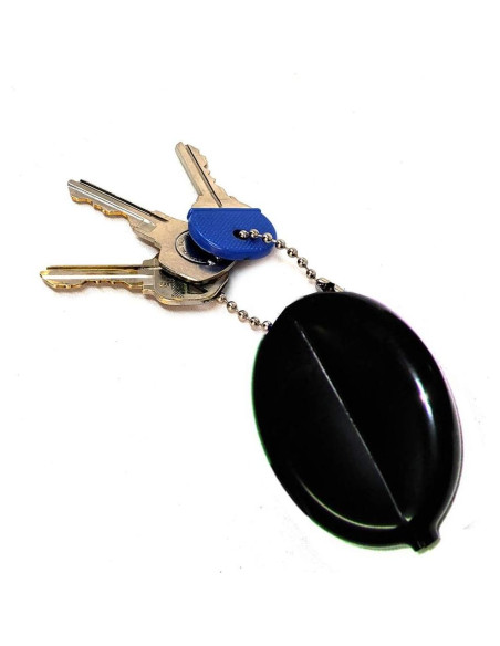 3 Monederos Ovalados de Presión Brinz - Color Negro