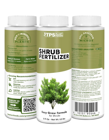 Fertilizante Líquido Completo para Arbustos TPS Nutrients 250mL
