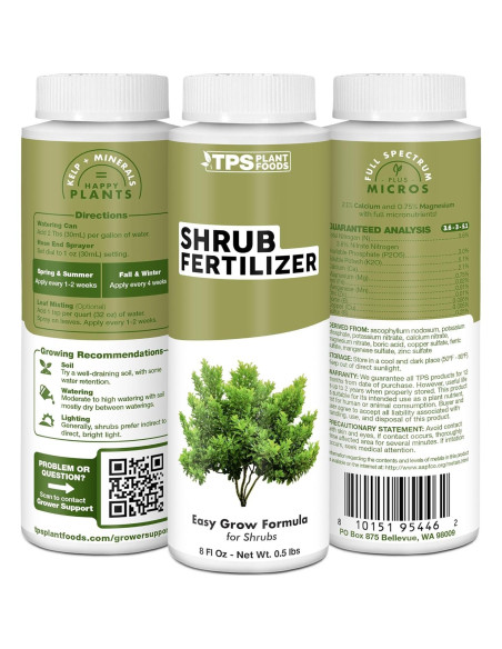 Fertilizante Líquido Completo para Arbustos TPS Nutrients 250mL