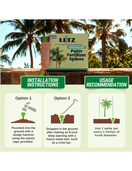 Picos de Fertilizante para Palmas Lutz - 40 Picos de Magnesio